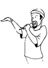 Coloring page rapper