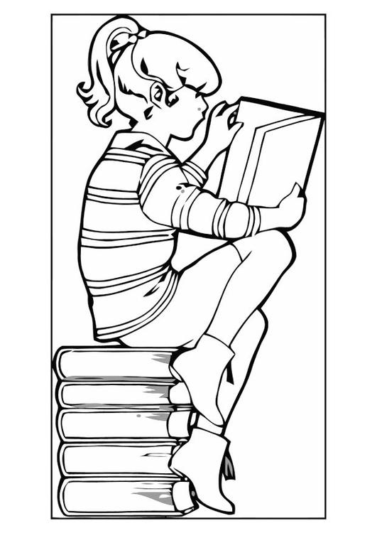 reading a book
