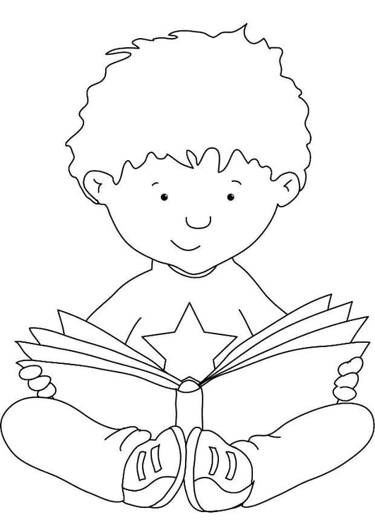 Coloring page reading