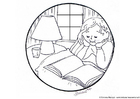 Coloring pages reading