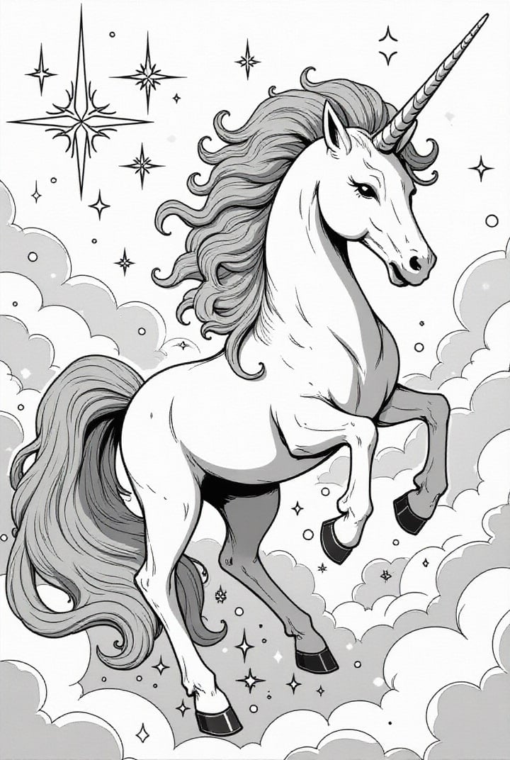 rearing unicorn