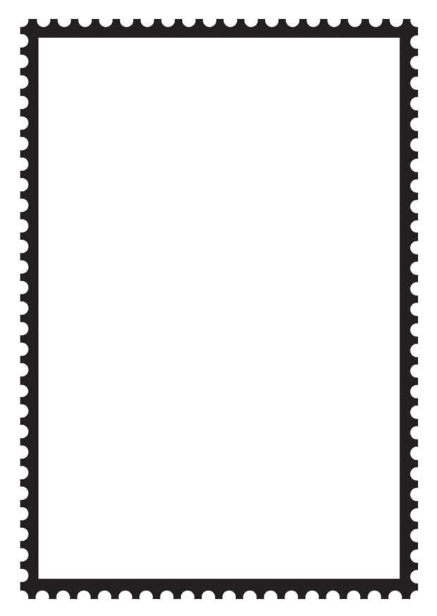 Coloring page Rectangular Postage Stamp