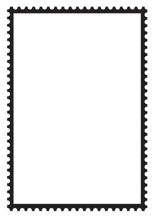 Coloring page Rectangular Postage Stamp