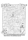 Coloring pages recue mission maze