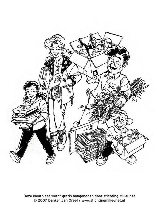 Coloring page recycling
