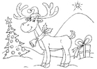 Coloring page reindeer