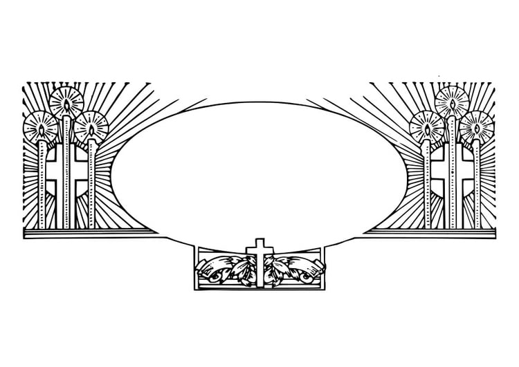 Coloring page religious frame