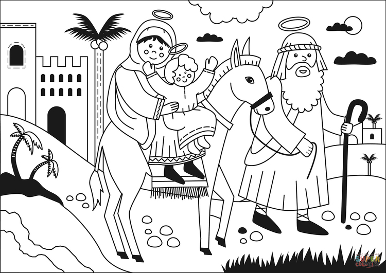 Coloring page return to Nazareth