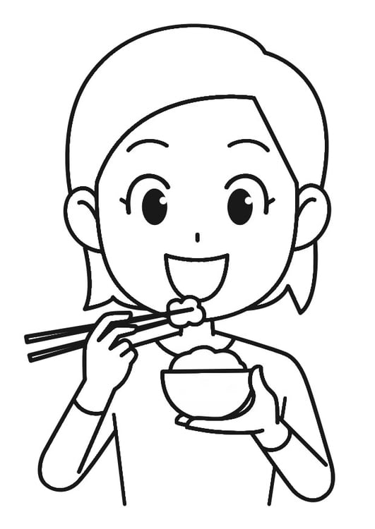 Coloring page rice