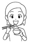 Coloring page rice