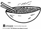 Coloring page rice