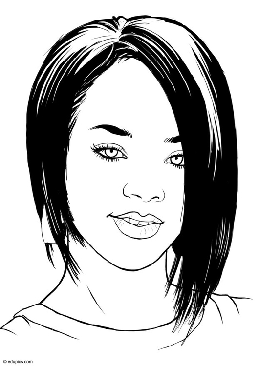 Coloring page Rihanna