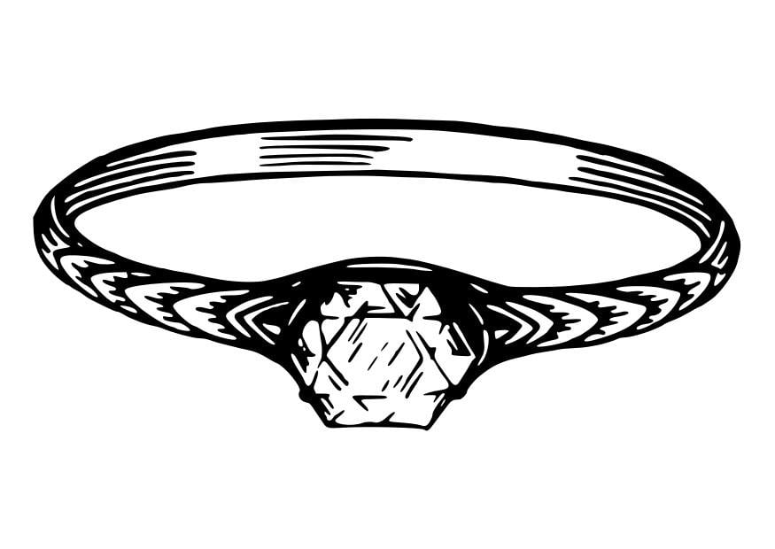 Diamond ring coloring page stock illustration. Illustration of coloring -  53482266
