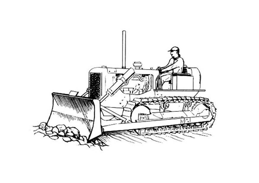 Coloring page road worker
