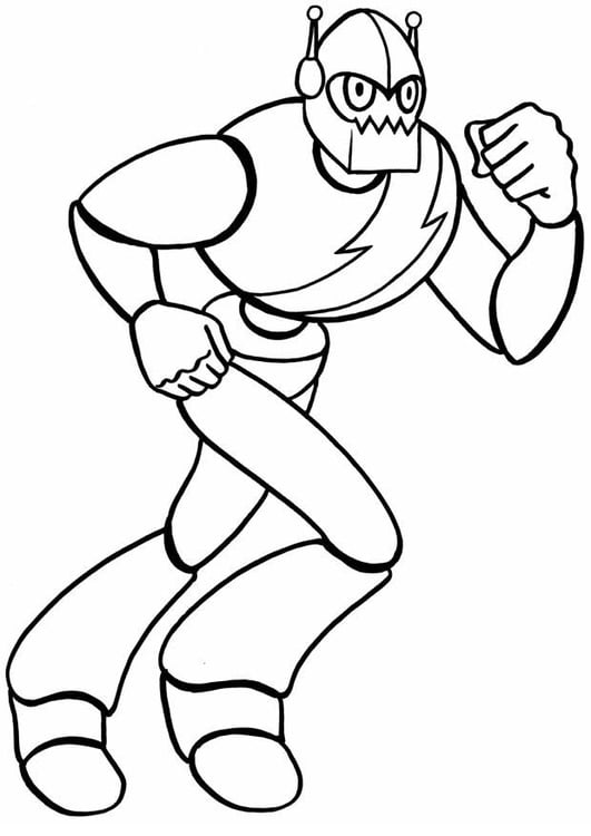 Coloring page robot