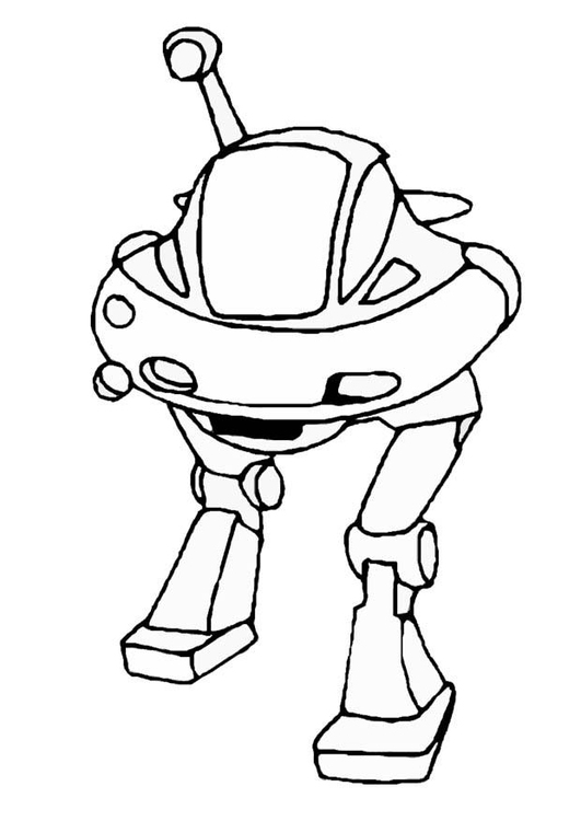 Coloring page robot