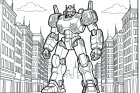 Coloring page robot