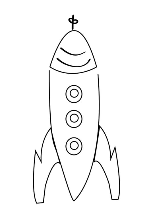 Coloring page rocket