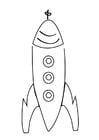 Coloring page rocket