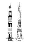 Coloring page rockets