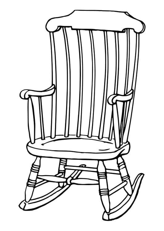 Coloring page rocking chair