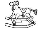 Coloring pages rocking horse