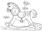 Coloring pages rocking horse