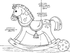 coloring-page rocking horse
