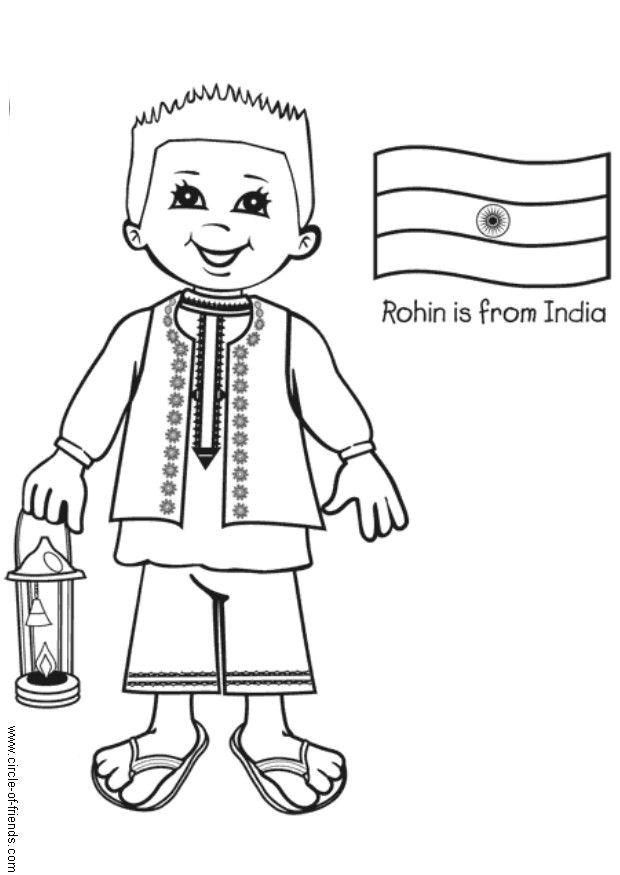 Coloring page Rohin from India