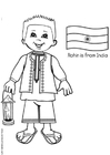 Coloring pages Rohin from India