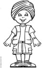 Coloring page Rohin from India