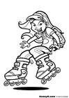 Coloring page roller-skate