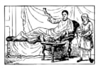 Coloring page Roman Dinner