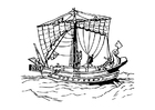 Coloring page roman ship