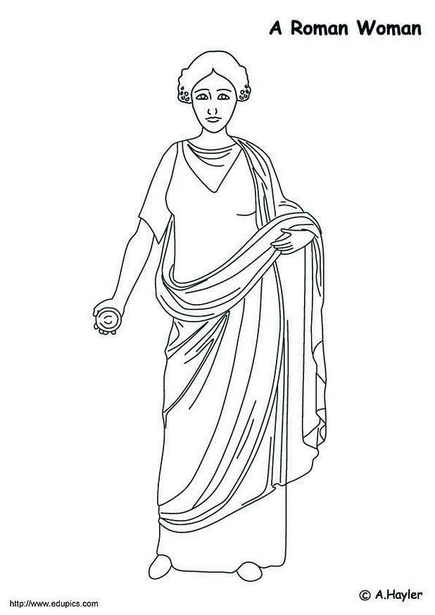 Coloring page Roman woman