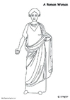 Coloring pages Roman woman
