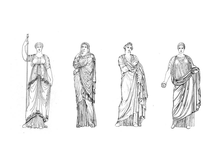 Coloring page Roman women