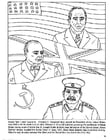 Coloring pages Roosevelt, Churchull, Stalin