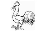 Coloring page rooster