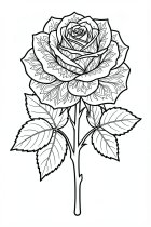 Coloring page rose
