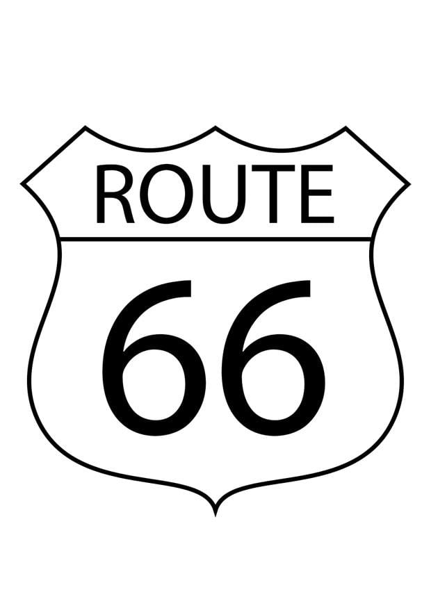 Coloring page route 66