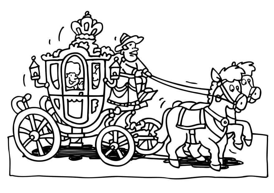 Coloring page royal carriage