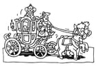Coloring page royal carriage