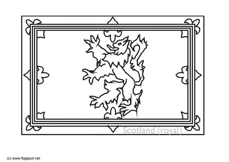 Coloring page Royal flag Scotland