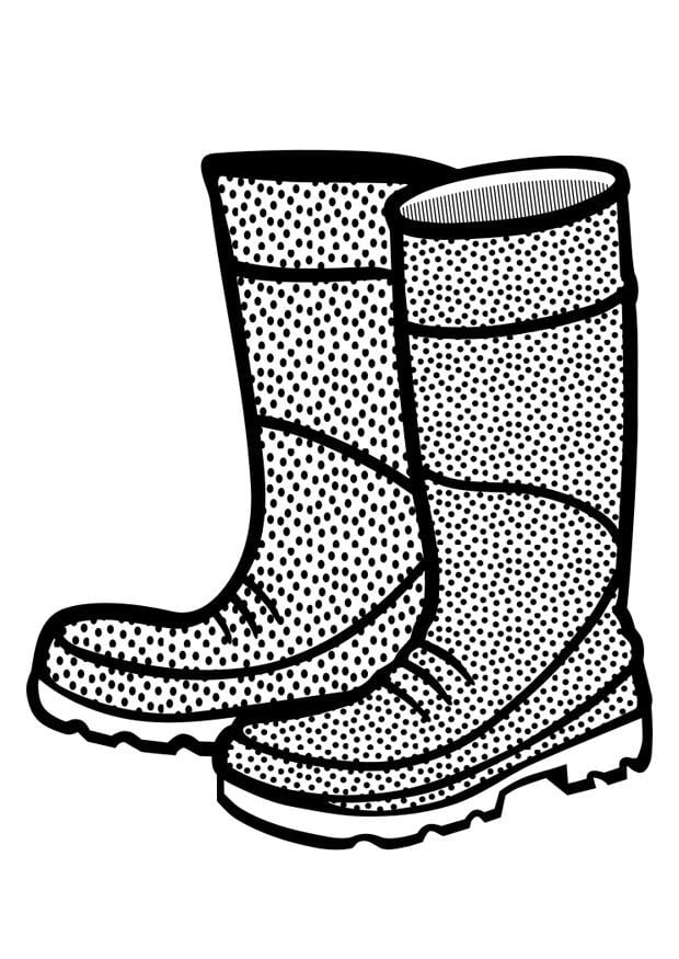 Coloring page rubber boots