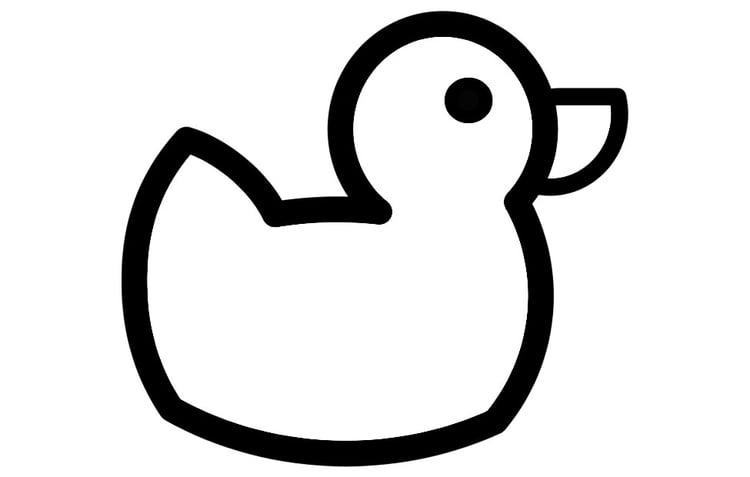 Coloring page rubber duck