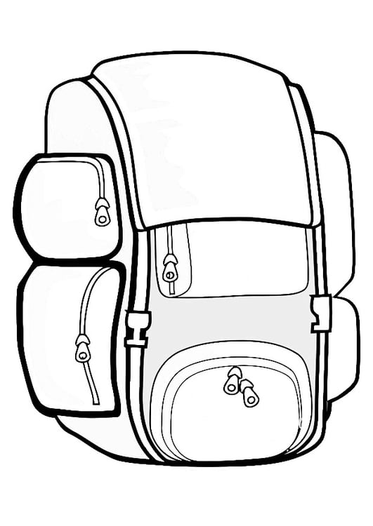 Coloring page rucksack