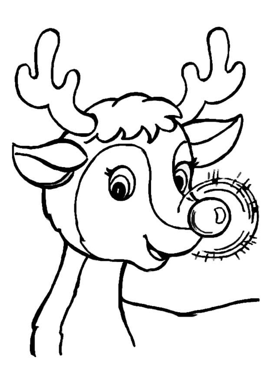 Coloring page Rudolph's Glow