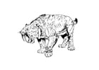 Coloring page saber tooth tiger