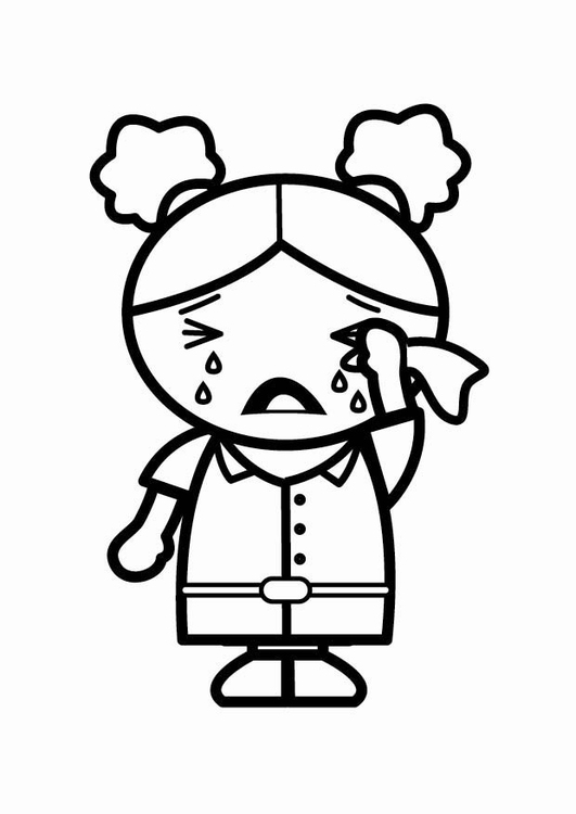 Coloring page sad